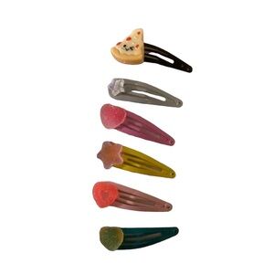 Set of 6 handmade kawaii hairclips